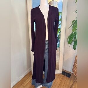 Umgee Deep Purple Long Cardigan Sweater